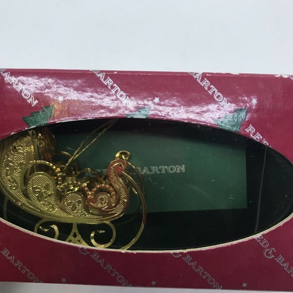 Reed & Barton Ornament Sleigh Gold Plated - Picture 3 of 5